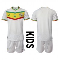 Koszulka piłkarska Senegal Strój Domowy dla dzieci MŚ 2022 tanio Krótki Rękaw (+ Krótkie spodenki)